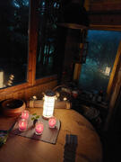 Abends im Bungalow bei Kerzenschein - Danke Doreen und Mario Innen brennt der Kamin und im Wintergarten die Kerzen